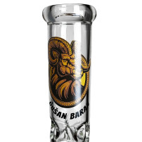 Glasbong Dušan mit dreifacher Wabe - Logo Dušan Baran