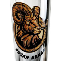 Glasbong Dušan Clear - Logo Dušan Baran