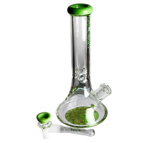 Phoenix Beaker Glasbong in Grün – ausgewähltes Downpipe und Zugsystem