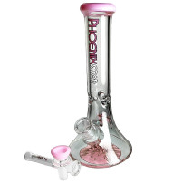 Phoenix Beaker rosa Glasbong - ausgewähltes Mundstück und Zug