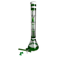 Glas-Bongo PHX Doppel-8-Arm-Perkolatoren, grüne Farbe – ausgewähltes Downpipe und Zugsystem