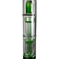 Glas-Bongo PHX Doppel-8-Arm-Perkolatoren, grüne Farbe – Ansicht des Doppel-8-Arm-Diffusors Bongo
