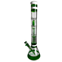 Glass Bongo PHX Doppel-8-Arm-Perkolatoren grün