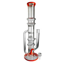 Glasbong Dušan 8 Honeycomb 2 Turbine American Rod Perc orange Farbe - ausgewählter Zug