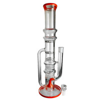 Glasbong Dušan 8 Honeycomb 2 Turbine American Rod Perc orange Farbe - ausgewählter Zug