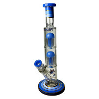 Glass Bongo Blue Phoenix Doppel-8-Arm-Perkolatoren Gold Line