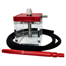 MS Shisha BEBE Wasserpfeife rot, mit Mundstück und Schlauch