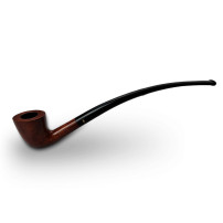 Bruyère-Tabakpfeife SAVINELLI - Churchwarden Liscia 921, braune Farbe und „Churchwarden“-Form - Seitenansicht