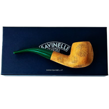 Bruyère-Tabakpfeife SAVINELLI - Spinosa 626, hellbraun, „Bent Apple“-Form - mit Schachtel