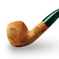 Bruyère-Tabakpfeife SAVINELLI - Spinosa 626, hellbraune Farbe und „Bent Apple“-Form - Kopf