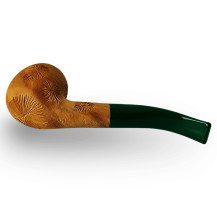 Bruyère-Tabakpfeife SAVINELLI - Spinosa 626, hellbraune Farbe und „Bent Apple“-Form – unterer Teil der Pfeife