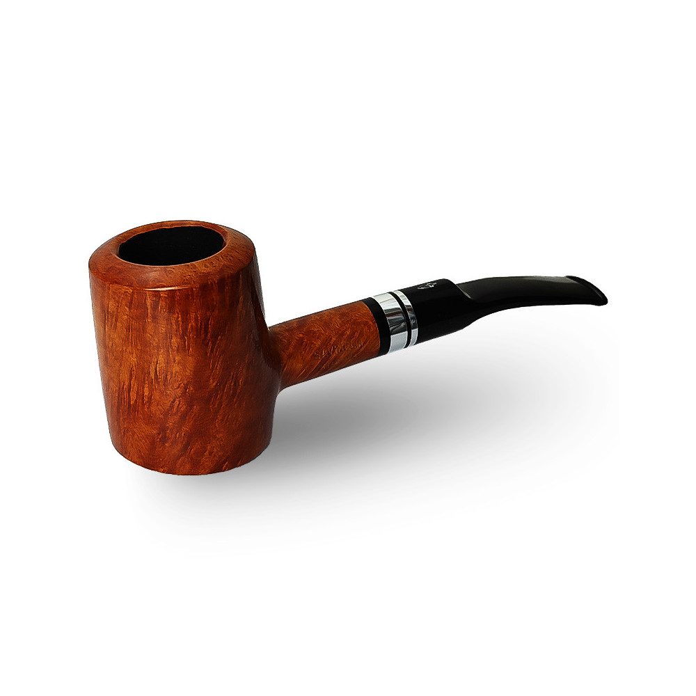 Bruyère-Tabakpfeife SAVINELLI - Minerva Liscia Nat 310 braun in "Poker"-Form