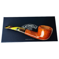 Bruyère-Tabakpfeife SAVINELLI - Paloma Smooth Brown 316, braune Farbe und „Bent Pot“-Form - mit Geschenkbox