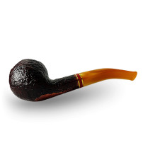 Bruyère-Tabakpfeife SAVINELLI – St. Nicholas 2024 673, dunkelrote Farbe, „Bent Rhodesian“-Form – Pfeifenboden