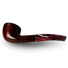Bruyère-Tabakpfeife SAVINELLI – Vigna Liscia Marrone 316, dunkelrote Farbe und „Dublin Bent“-Form – Pfeifenboden