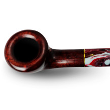 Bruyère-Tabakpfeife SAVINELLI - Vigna Liscia Marrone 316, dunkelrote Farbe und „Dublin Bent“-Form - Kopf