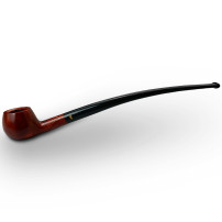 Bruyère-Tabakpfeife SAVINELLI - Churchwarden Liscia 313, braune Farbe und Form „Churchwarden“.