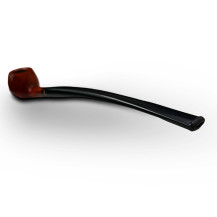 Bruyère-Tabakpfeife SAVINELLI - Churchwarden Liscia 313, braune Farbe und „Churchwarden“-Form - Mundstück