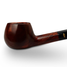 Bruyère-Tabakpfeife SAVINELLI - Churchwarden Liscia 313, braune Farbe und „Churchwarden“-Form - Kopf