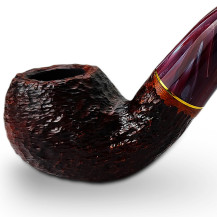 Bruyère-Tabakpfeife SAVINELLI - Vigna Rusticata Bordeaux 642, dunkelrote Farbe und „Bent Apple“-Form - Kopf