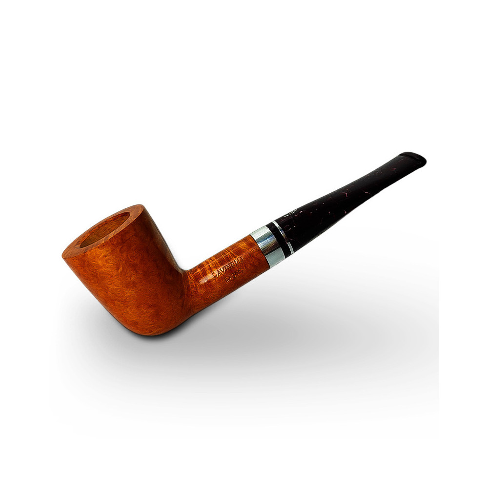 Bruyère-Tabakpfeife SAVINELLI – Bacco Smooth Natural, braune Farbe 409, Form „Dublin“.