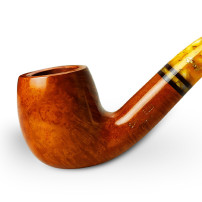 Bruyère-Tabakpfeife SAVINELLI - Miele 601, hellbraune Farbe und „Bent Billiard“-Form - Kopf