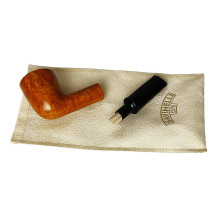 Tabakpfeife aus Dornbusch SAVINELLI Mini Liscia Bocch. Nero 9mm 409 braune Farbe und „Dublin“-Form