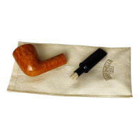 Tabakpfeife aus Dornbusch SAVINELLI Mini Liscia Bocch. Nero 9mm 409 braune Farbe und „Dublin“-Form