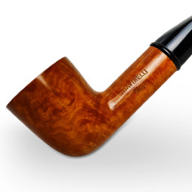 Tabakpfeife aus Dornbusch SAVINELLI Mini Liscia Bocch. Nero 9mm 409 braune Farbe und „Dublin“-Form