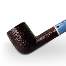 Bruyère-Tabakpfeife SAVINELLI Oceano Rostbraun 9 mm 106, rot-schwarze Farbe und „Billard“-Form - Kopf