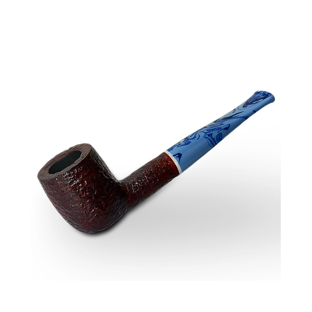 Bruyère-Tabakpfeife SAVINELLI Oceano Rostbraun 9 mm 106, rot-schwarze Farbe und „Billard“-Form
