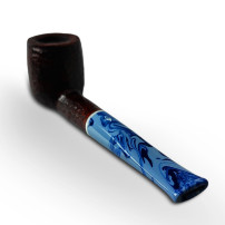 Bruyère-Tabakpfeife SAVINELLI Oceano Rostbraun 9 mm 106 rot-schwarze Farbe und „Billard“-Form - Mundstück