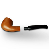 Birnenförmige Tabakpfeife BPK 65-61, braun, „Bent Panel“-Form – zerlegte Tabakpfeife