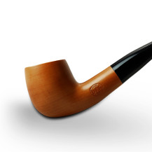 Birnenförmige Tabakpfeife BPK 65-61, braun, „Bent Panel“-Form – Ansicht des Pfeifenkopfes