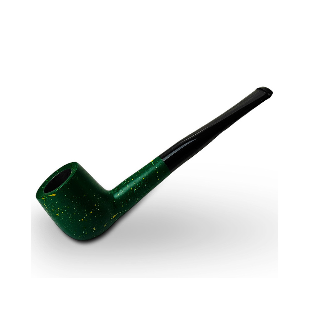 Birnenförmige Tabakpfeife BPK 61-83, grüne Farbe und „Billard“-Form