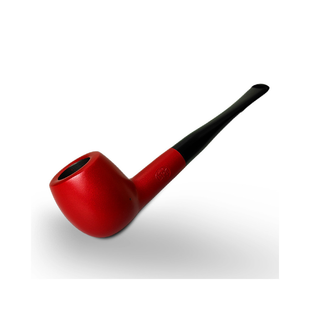 Birnenförmige Tabakpfeife BPK 62-45, metallisch rot, Apfelform