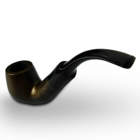 Birnenförmige Tabakpfeife BPK 73-12, braun, „Bent Billiard“-Form – Ansicht des Mundstücks