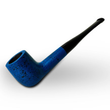 Birnenförmige Tabakpfeife BPK 61-79, blaue Farbe und „Billard“-Form