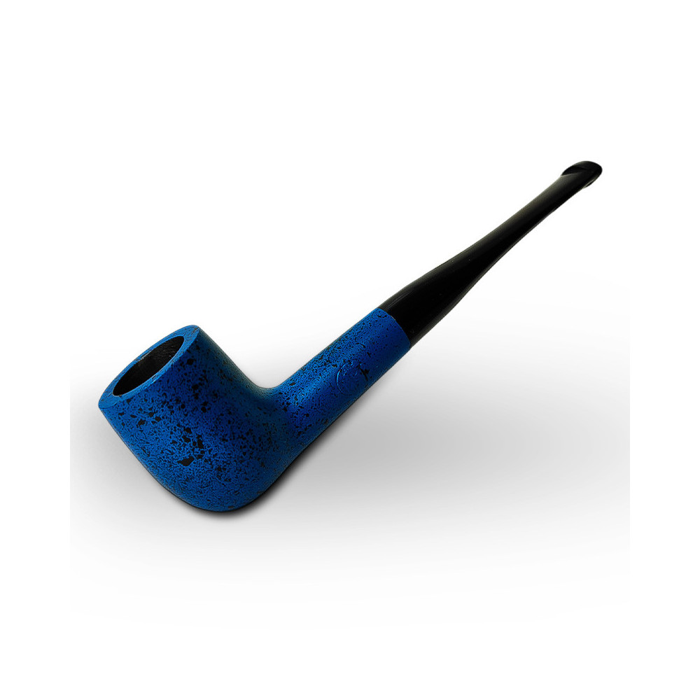 Birnenförmige Tabakpfeife BPK 61-79, blaue Farbe und „Billard“-Form