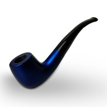 Birnenförmige Tabakpfeife BPK 65-61, blaue Farbe und „Bent Panel“-Form