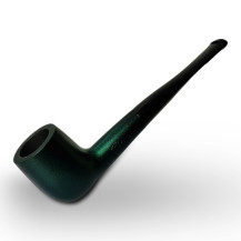 Birnenförmige Tabakpfeife BPK 61-79, grüne Farbe und „Billard“-Form