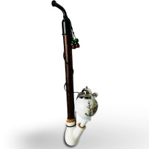 Jagdtabakpfeife BPK, runde Form mit Steinbockmotiv