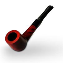 Bruyère-Tabakpfeife BPK 61-56 rot in der Form "Billiard"