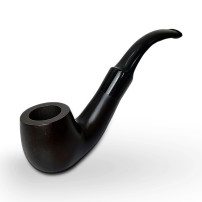 Bruyère-Tabakpfeife BPK 73-63 schwarz in „Bent Apple“-Form