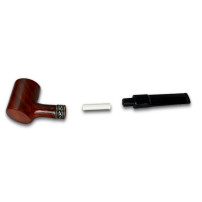 Poker-Starter-Pfeifenset – Pfeife aus Palisanderholz von Sypuera, braune Farbe und „Poker“-Form – ungefaltet