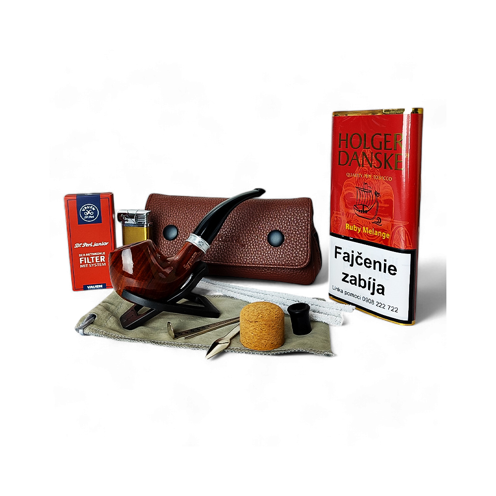 Burgunderfarbenes Raucherset