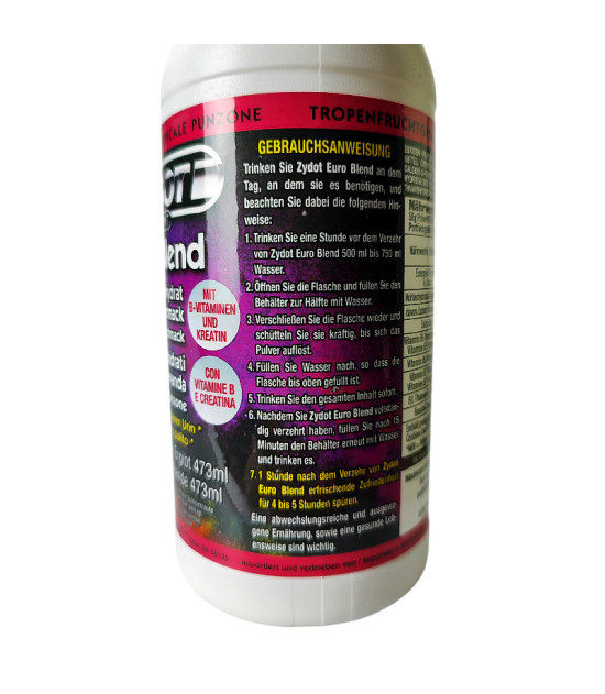 Zydot Euro Blend Frucht-Supplement 56 g - Gebrauchsanweisung