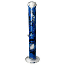Glas-Bongo-Drahtglocke-45cm-Schwarz-Blatt-Rückseite