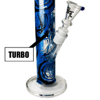 Glas-Bongo-Drahtglocke-45cm-Schwarz-Blatt-Ansicht-von-Turbo