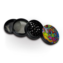 Farbiger Ganja-Grinder - zerlegt